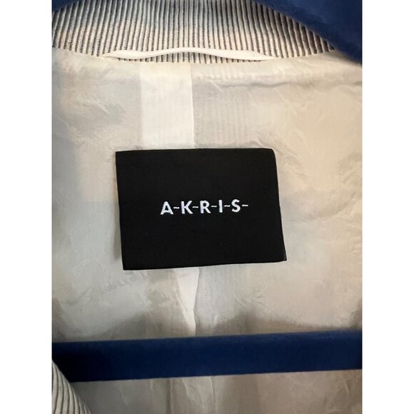 Akris Wool & Silk Career Wear Grey Blazer Size 10 - Picture 5 of 12